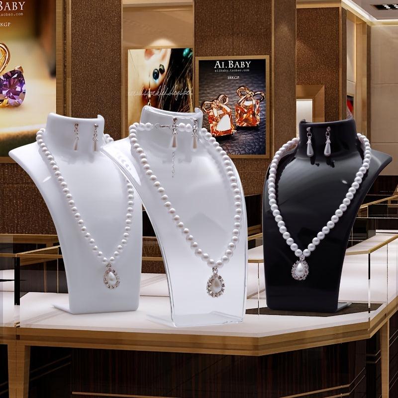 Jewelry Bust Display Stand Necklace Chain Pendant Holder Showcase Rack Earrings