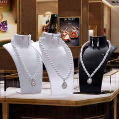 Jewelry Bust Display Stand Necklace Chain Pendant Holder Showcase Rack Earrings