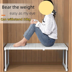 Adjustable Layered Storage Rack Space Saving Organizer Shelf