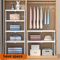 Adjustable Layered Storage Rack Space Saving Organizer Shelf