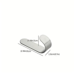 3pcs Stainless Steel Hook Wall Mounted Coat Hat Hook Self Adhesive Traceless