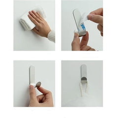 3pcs Stainless Steel Hook Wall Mounted Coat Hat Hook Self Adhesive Traceless