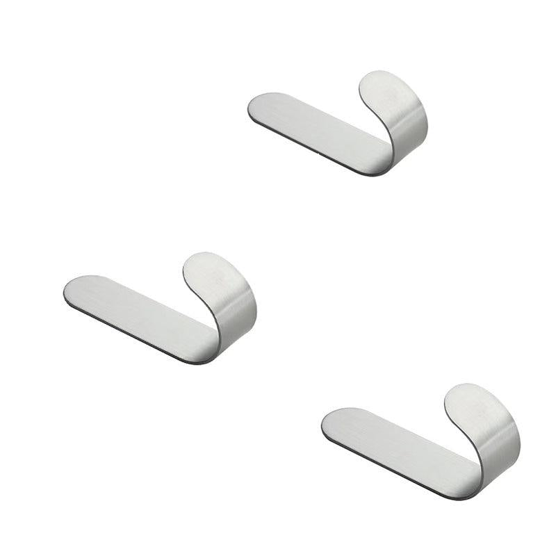 3pcs Stainless Steel Hook Wall Mounted Coat Hat Hook Self Adhesive Traceless