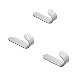 3pcs Stainless Steel Hook Wall Mounted Coat Hat Hook Self Adhesive Traceless