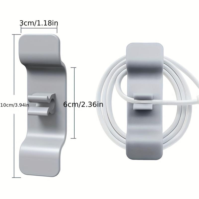 2pcs Kitchen Appliance Cord Wrapper Self Adhesive Holder Clip