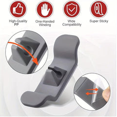 2pcs Kitchen Appliance Cord Wrapper Self Adhesive Holder Clip