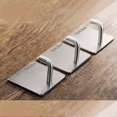 Stainless Steel Wall Hook Key Holder Towel Rack Self Adhesive Bathroom Hanger