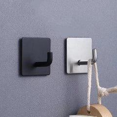 Stainless Steel Wall Hook Key Holder Towel Rack Self Adhesive Bathroom Hanger