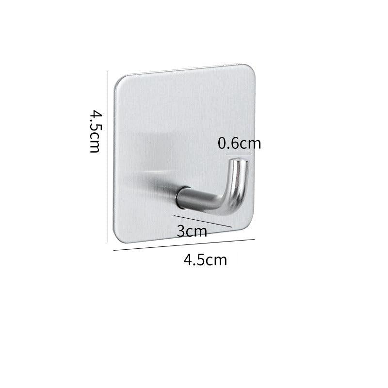 Stainless Steel Wall Hook Key Holder Towel Rack Self Adhesive Bathroom Hanger