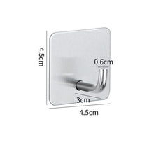 Stainless Steel Wall Hook Key Holder Towel Rack Self Adhesive Bathroom Hanger
