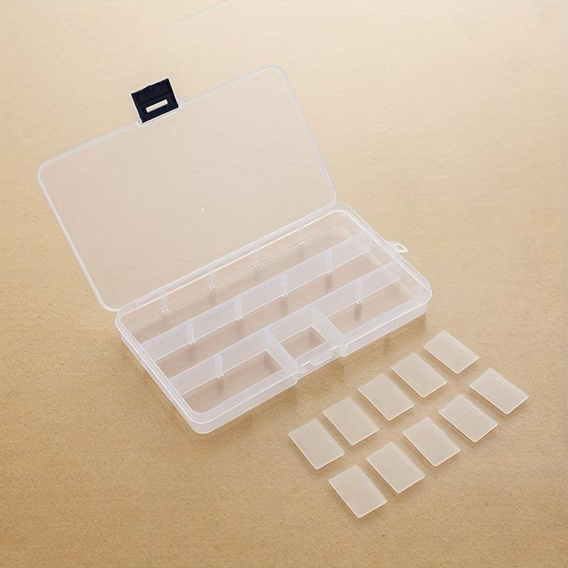 Adjustable Plastic Storage Box for Jewelry and Accessories 15 Grids