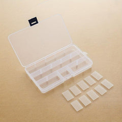 Adjustable Plastic Storage Box for Jewelry and Accessories 15 Grids