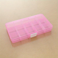 Adjustable Plastic Storage Box for Jewelry and Accessories 15 Grids