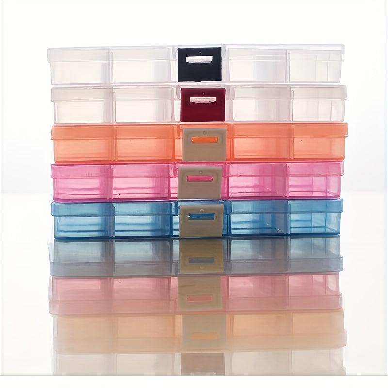 Adjustable Plastic Storage Box for Jewelry and Accessories 15 Grids