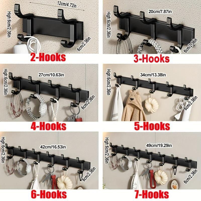 Adjustable Space Aluminum Hook for Bathroom Kitchen Clothes Towel