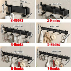 Adjustable Space Aluminum Hook for Bathroom Kitchen Clothes Towel