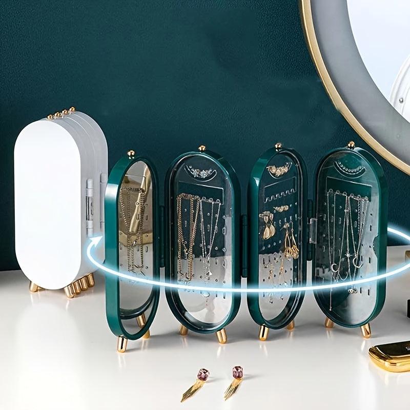 Foldable Jewelry Storage Box for Earrings and Necklaces