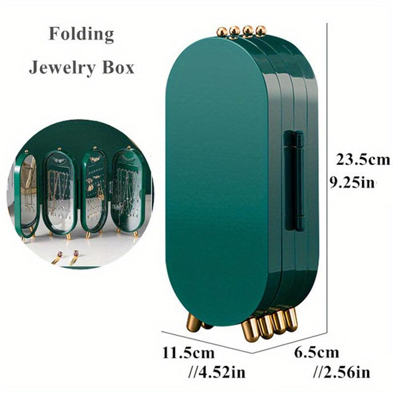 Foldable Jewelry Storage Box for Earrings and Necklaces
