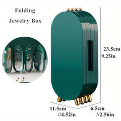 Foldable Jewelry Storage Box for Earrings and Necklaces