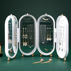 Foldable Jewelry Storage Box for Earrings and Necklaces