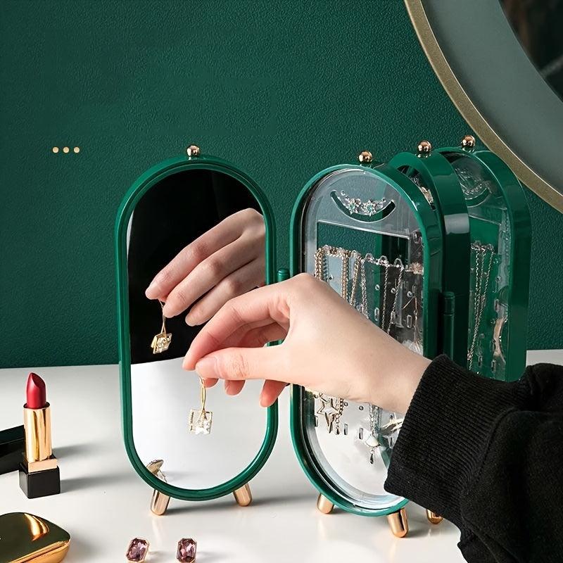 Foldable Jewelry Storage Box for Earrings and Necklaces