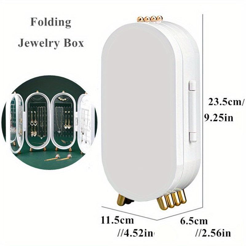 Foldable Jewelry Storage Box for Earrings and Necklaces