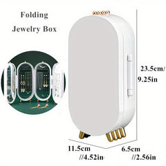Foldable Jewelry Storage Box for Earrings and Necklaces