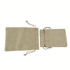 10pcs Linen Bags Cotton Drawstring Gift Bags Wedding Christmas Use Sachet Storag
