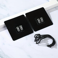 5pcs Adhesive Hooks Stainless Steel Hangers, Reusable Towel Shower Cap Hooks