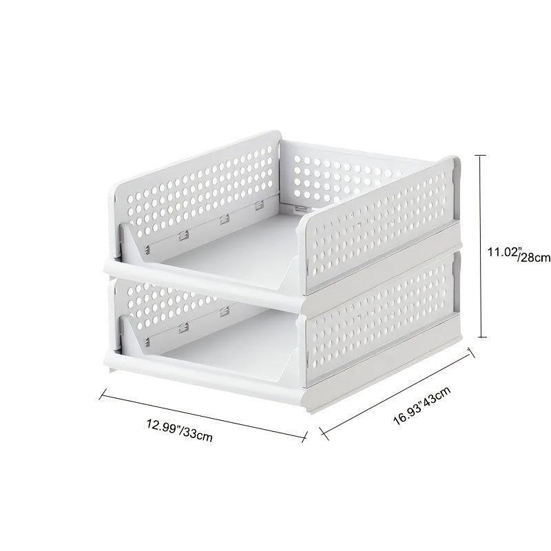 3PCs Stackable Clothes Storage Organizer for Bathroom and Bedroom