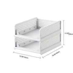 3PCs Stackable Clothes Storage Organizer for Bathroom and Bedroom