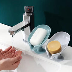 Sink Soap Drain Box Holder Suction Cup Drain Soap Rack Kitchen Bathroom Storage