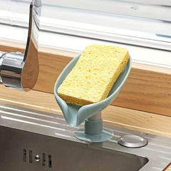 Sink Soap Drain Box Holder Suction Cup Drain Soap Rack Kitchen Bathroom Storage