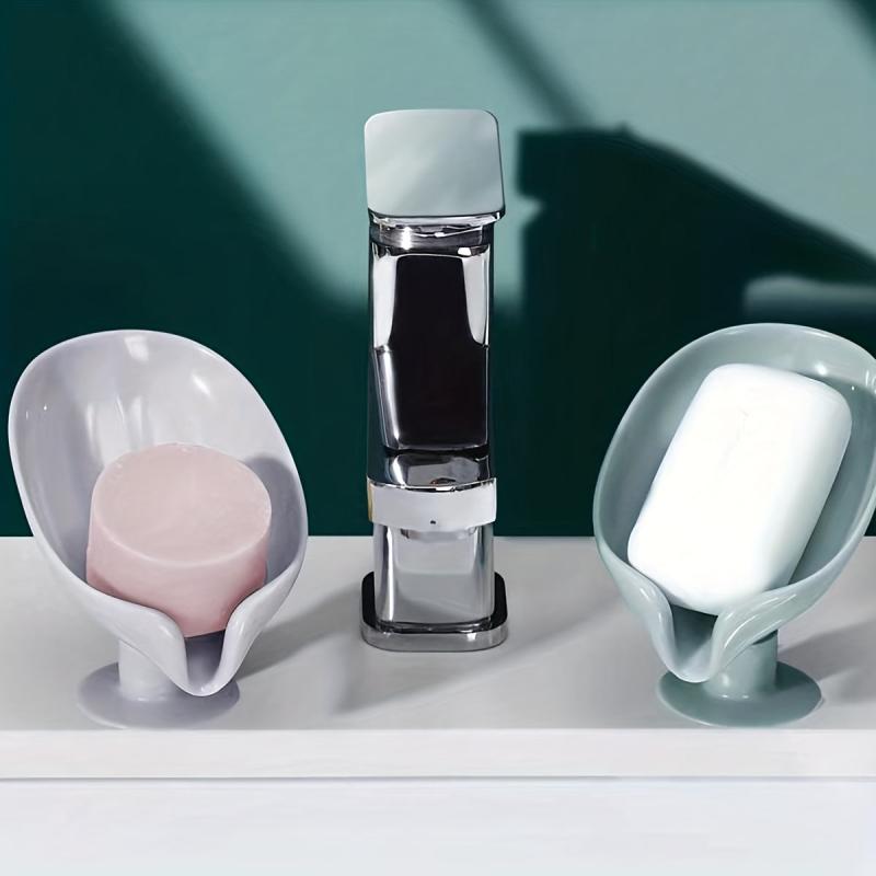 Sink Soap Drain Box Holder Suction Cup Drain Soap Rack Kitchen Bathroom Storage
