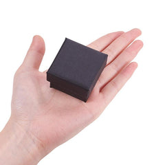 24pcs Square Cardboard Jewelry Box Velvet Filled for Party Weddings