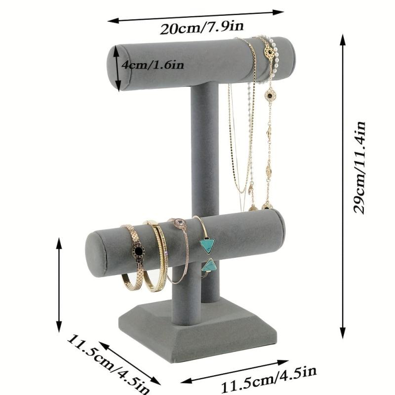 2 layer Velvet Jewelry Display Stand