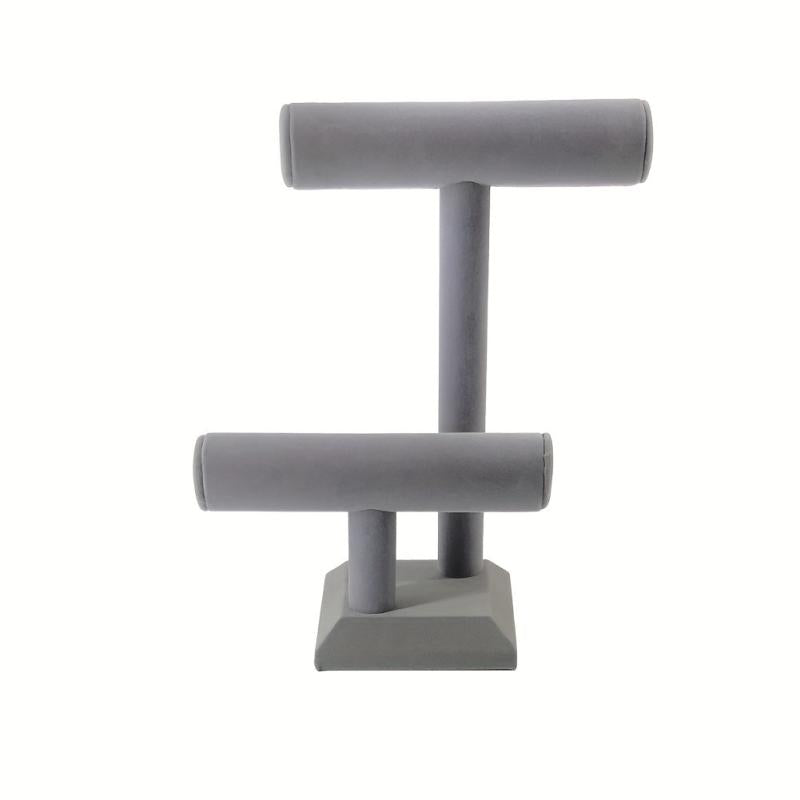 2 layer Velvet Jewelry Display Stand