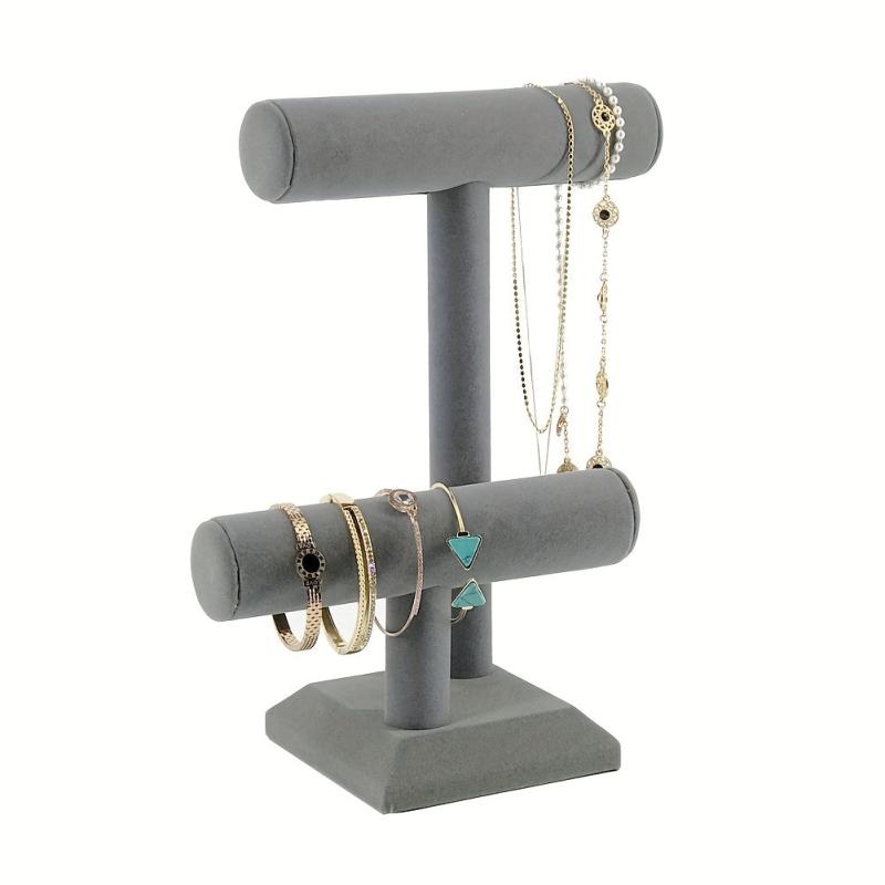 2 layer Velvet Jewelry Display Stand