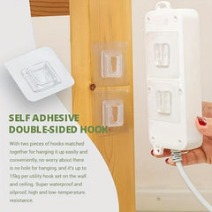 3 Pairs Transparent Double Sided Hooks