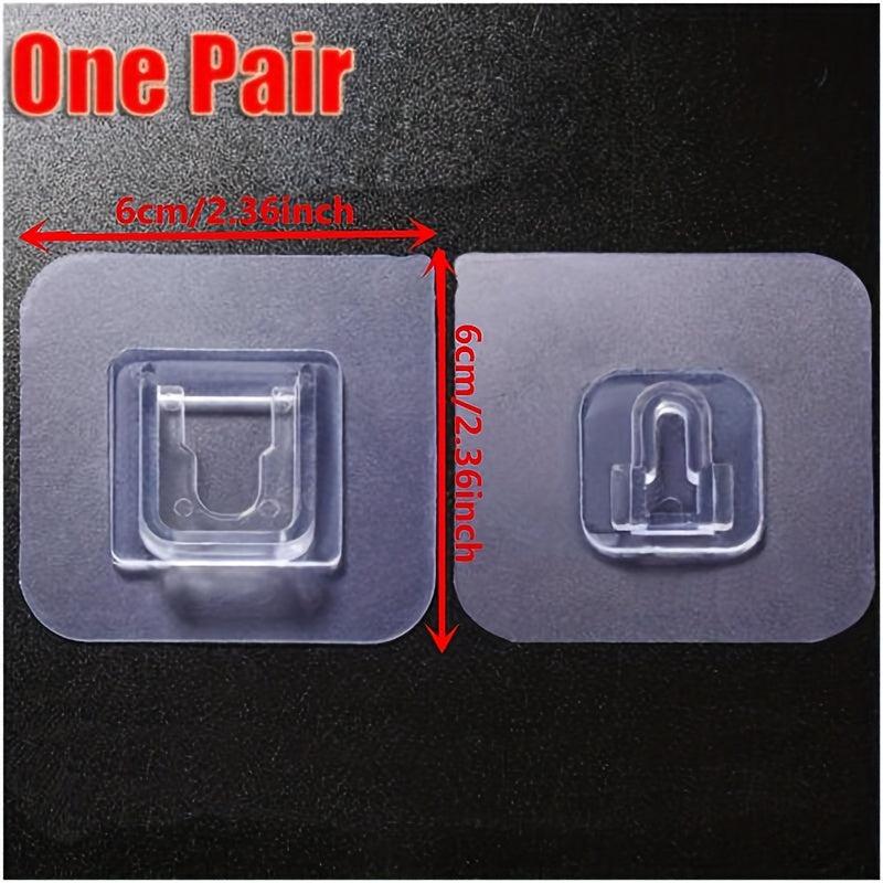 3 Pairs Transparent Double Sided Hooks