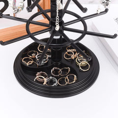 2 Tier Rotatable Jewelry Display Rack for Necklaces Earrings Bracelets Pendants