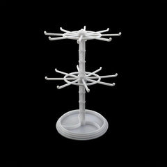 2 Tier Rotatable Jewelry Display Rack for Necklaces Earrings Bracelets Pendants