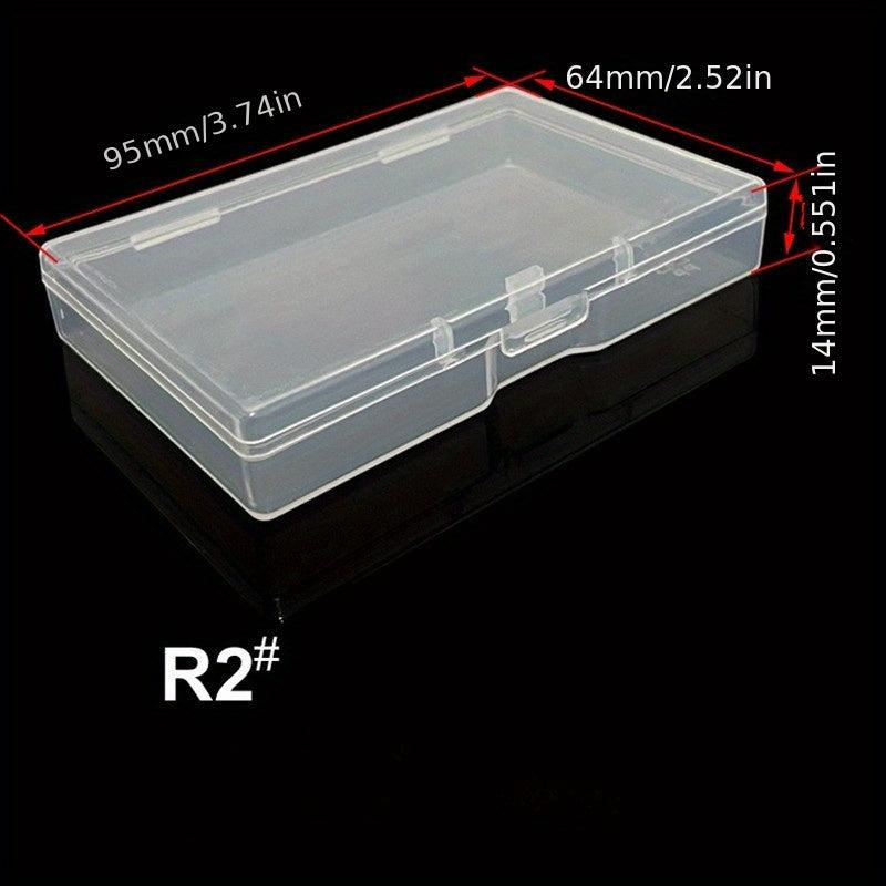 Small Transparent Plastic Storage Box with Rectangular Cover