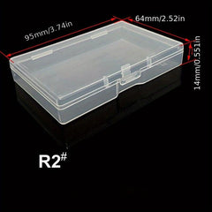 Small Transparent Plastic Storage Box with Rectangular Cover