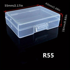 Small Transparent Plastic Storage Box with Rectangular Cover