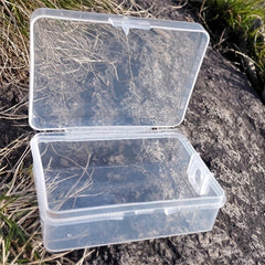Small Transparent Plastic Storage Box with Rectangular Cover