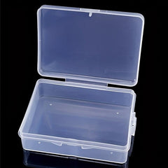 Small Transparent Plastic Storage Box with Rectangular Cover