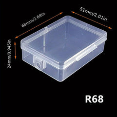 Small Transparent Plastic Storage Box with Rectangular Cover
