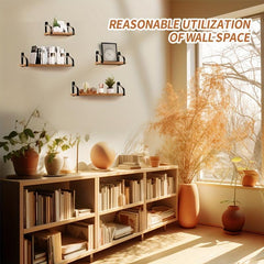 Rustic Wall Mounted Storage Shelf for Bedroom Living Room Bathroom Office