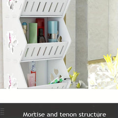 Perforated Wall Mounted Storage Shelves Bathroom Organizer